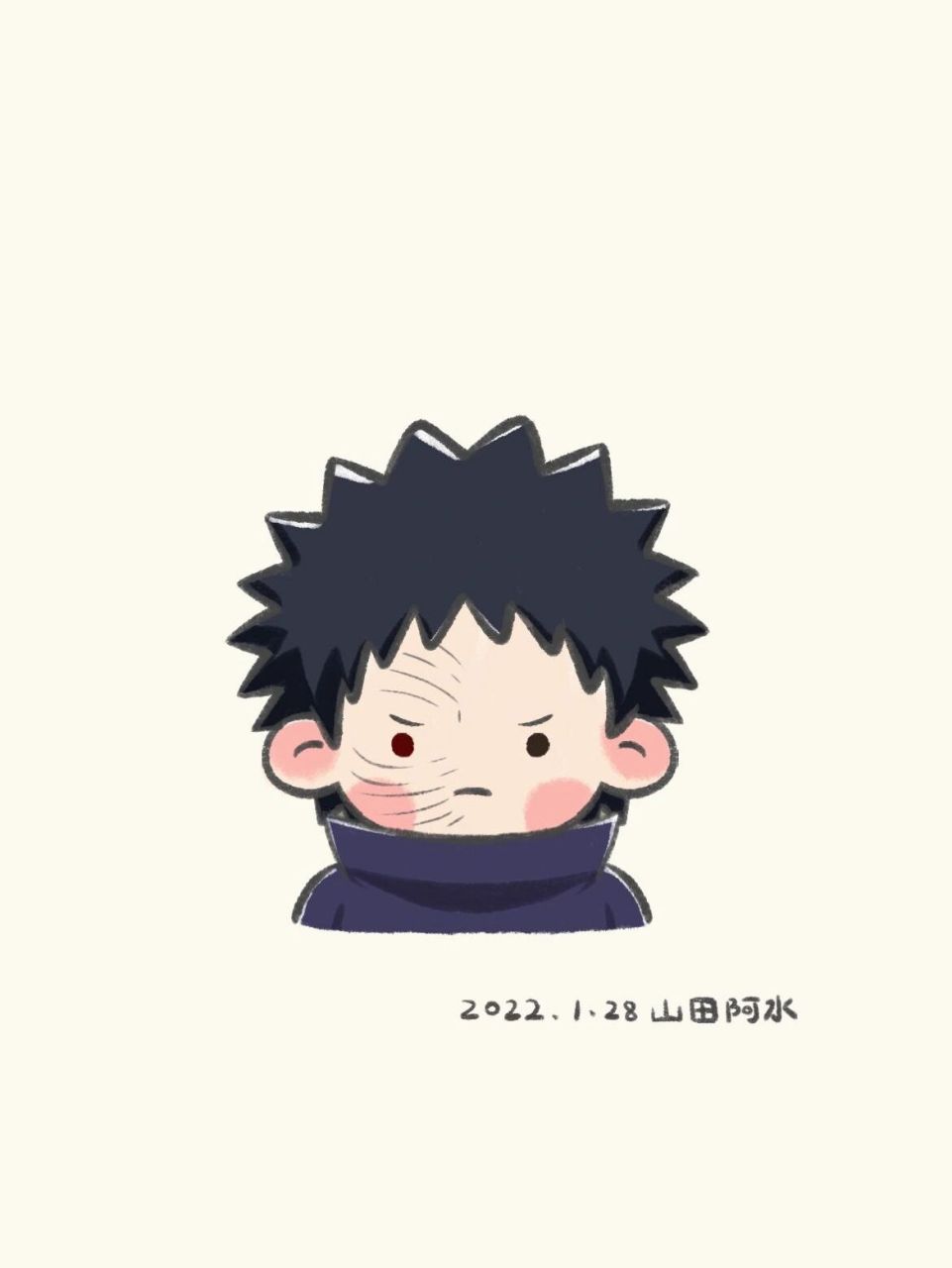 【每日一画 | 简笔画 | 带土 | 附过程】 长大后的带土来啦