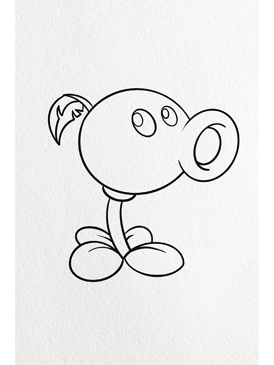 豌豆射手 教你画豌豆射手