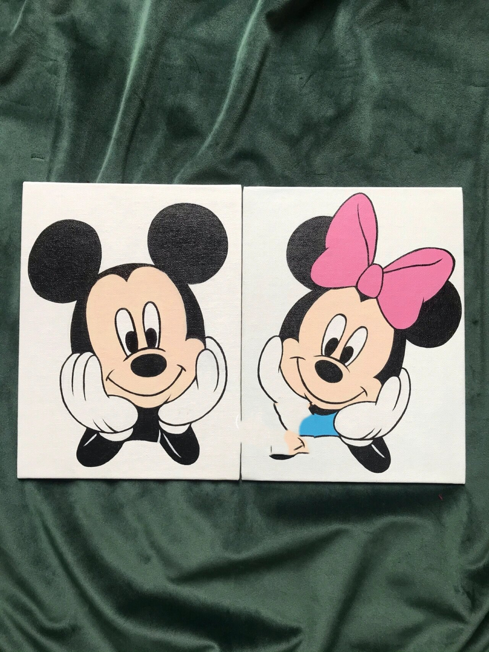 米老鼠minnie|颜色77过程 96今日主角头戴粉色大蝴蝶结的minnie