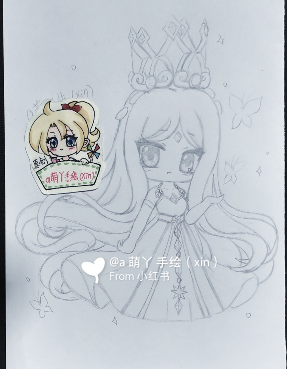 迷你世界叶罗丽冰公主简笔绘画画的日常教程 原创(第53个) 迷你世界