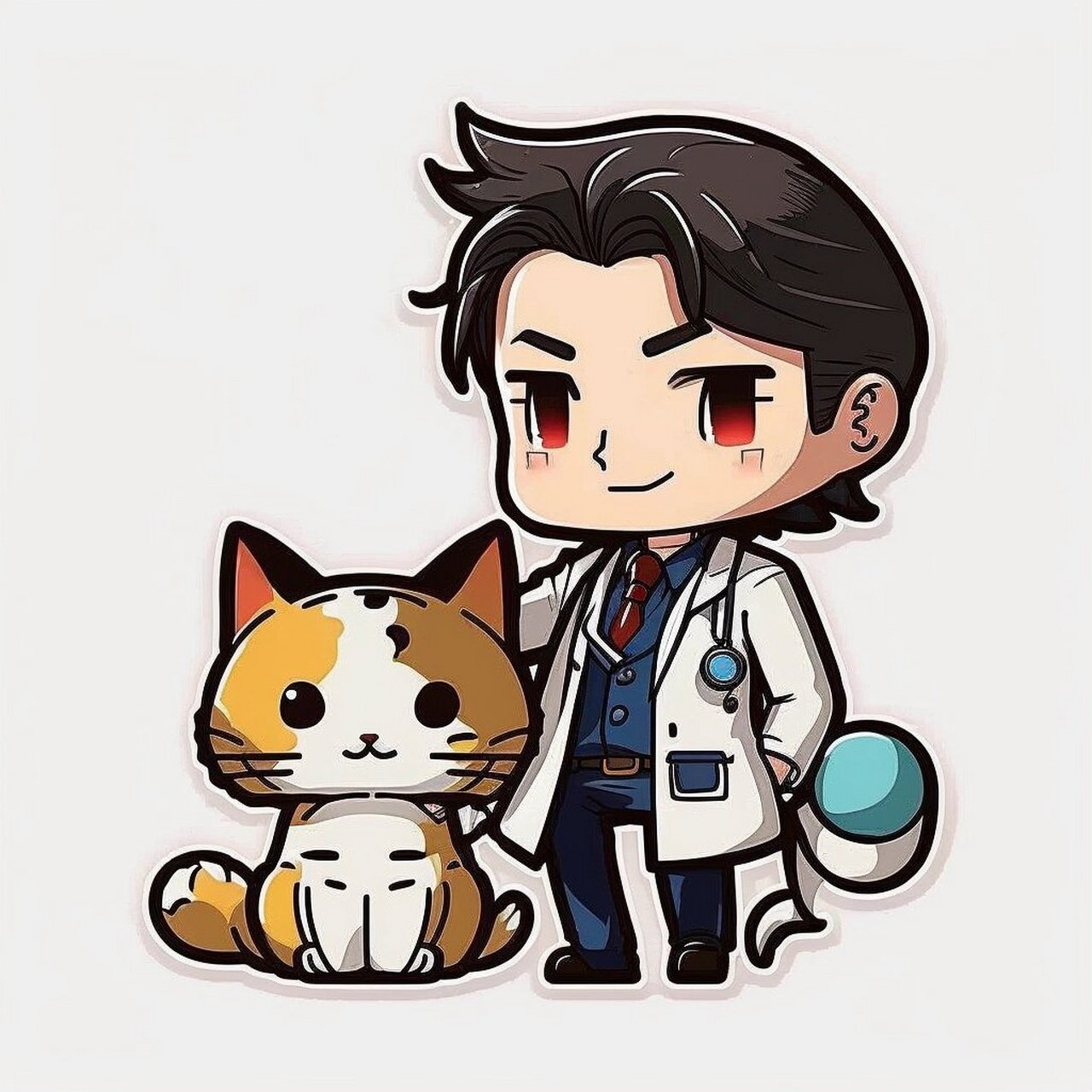 ai 卡通男生‖医生职业卡通头像