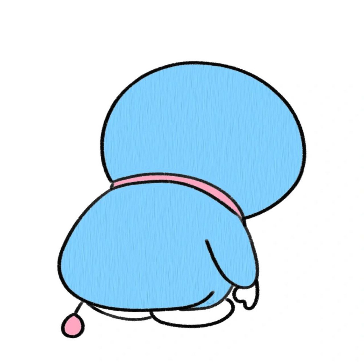 简笔画| 哆啦a梦头像 今天是三好小狗 好饿 好困 好想你 _ 	 ——自画