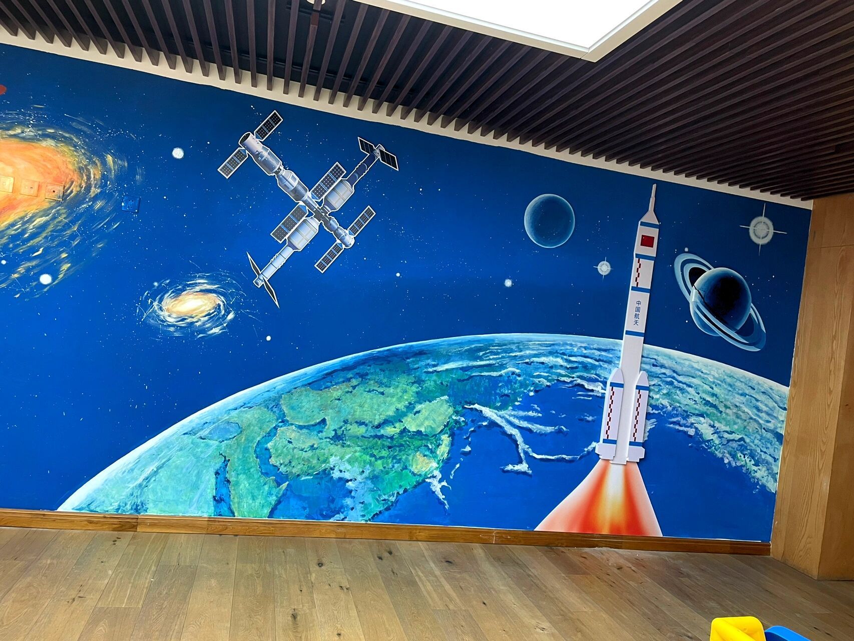 幼儿园科学馆墙绘环创 为幼儿园科学馆绘制的墙绘,原创设计图,墙绘