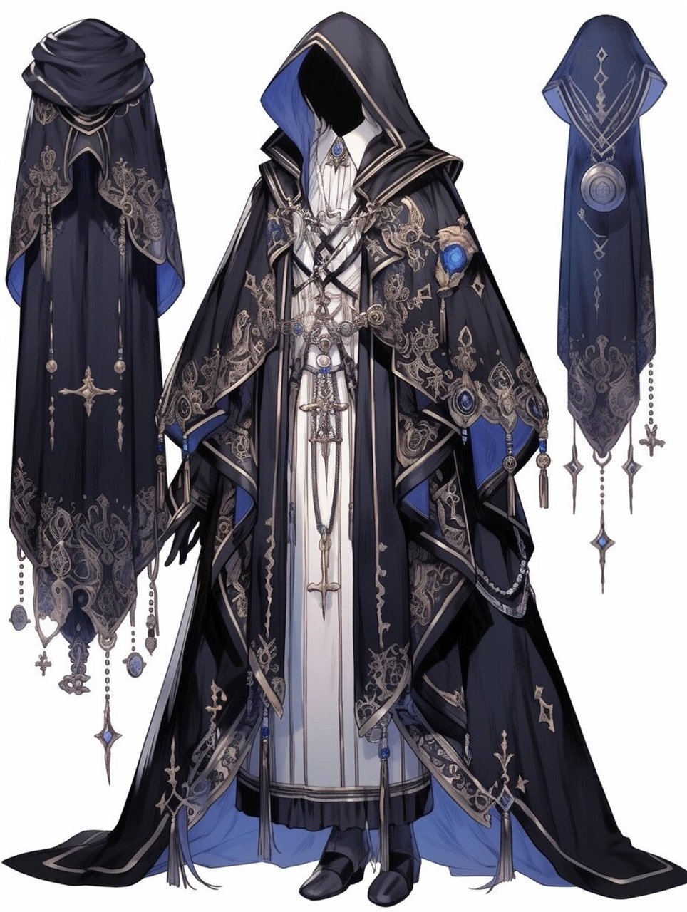 神明服装效果图:学院风