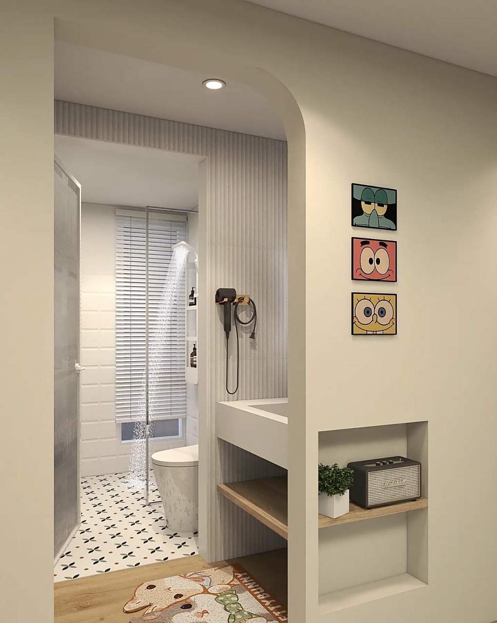 微水泥半墙卫生间设计,不试一次怎么知道呢?