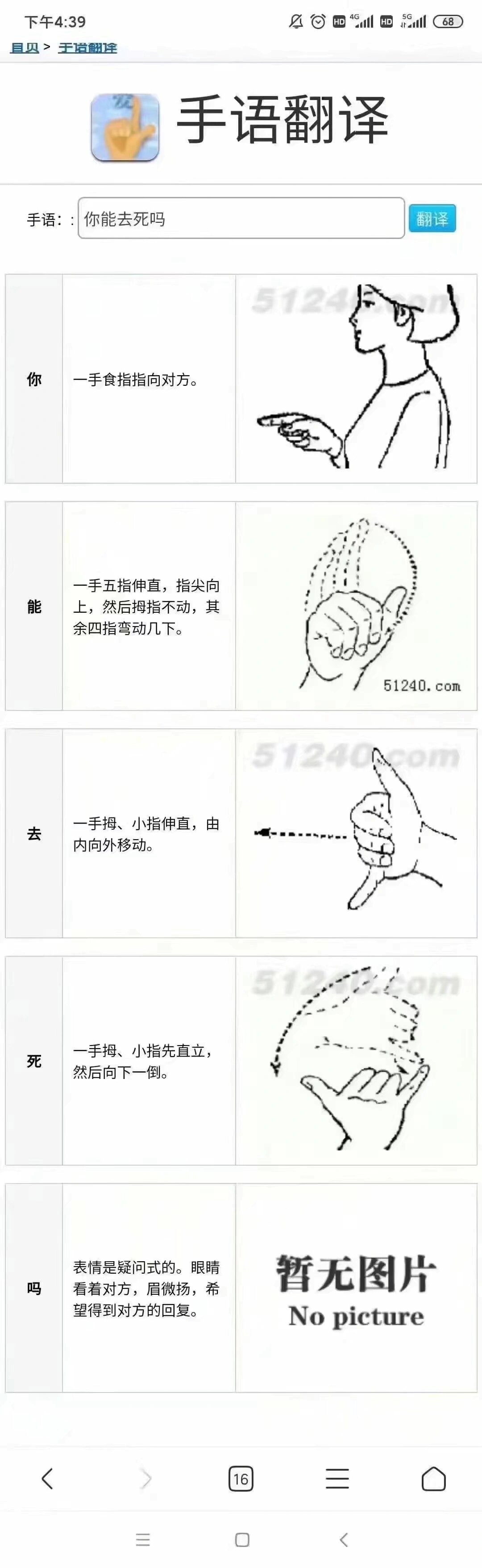 骂人手语 白痴图片