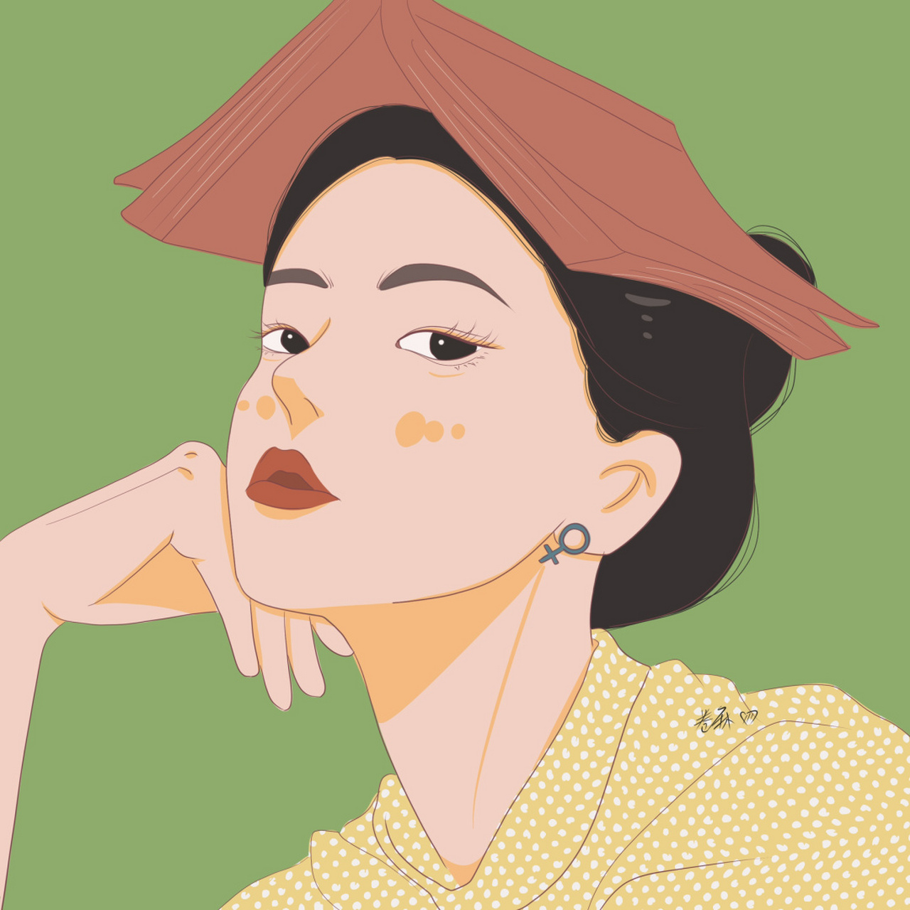 插画 | 头像 | 头顶书本的小仙女～ 图片92二改92商用92去签名