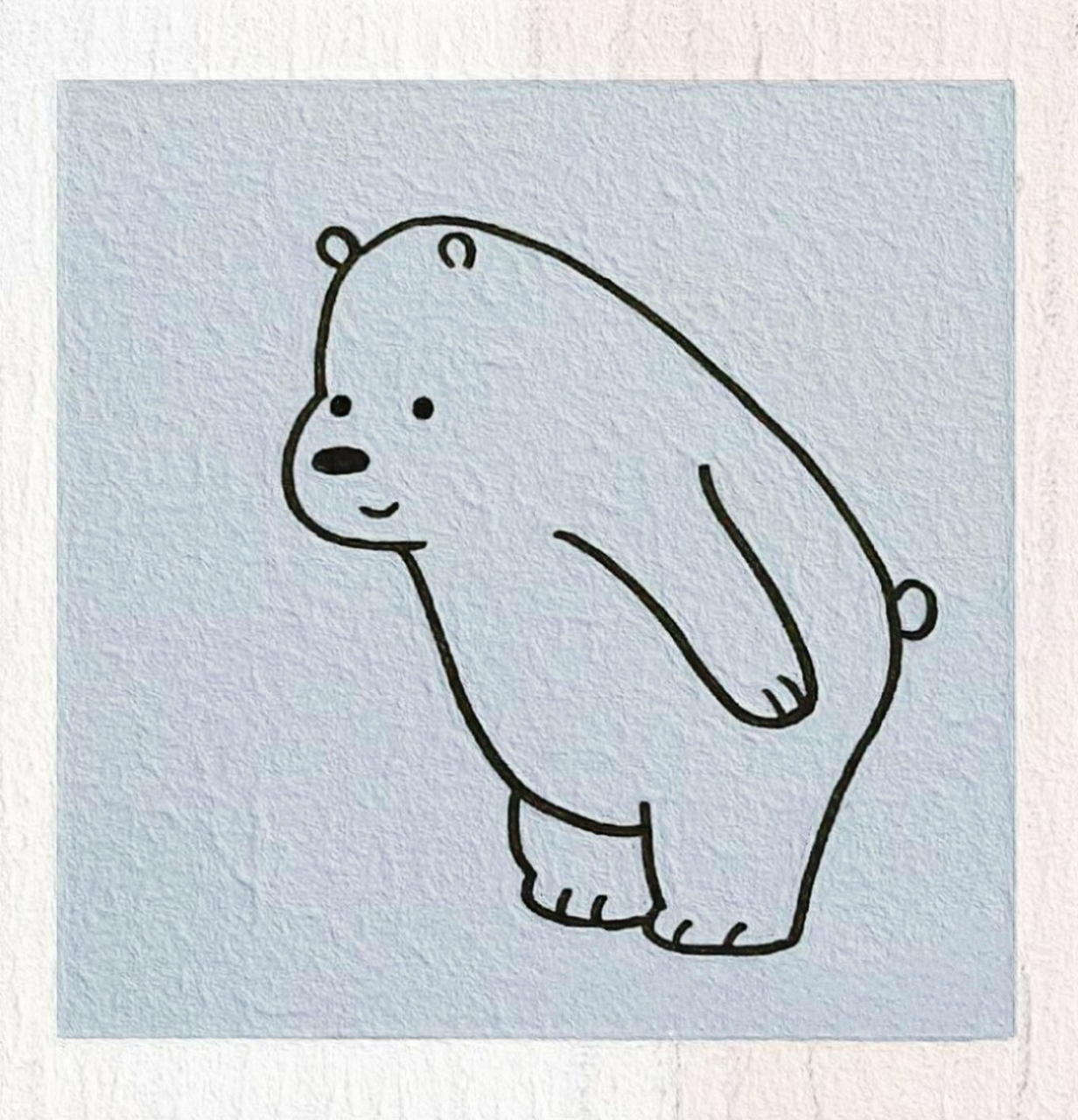 白熊简笔画步骤图片