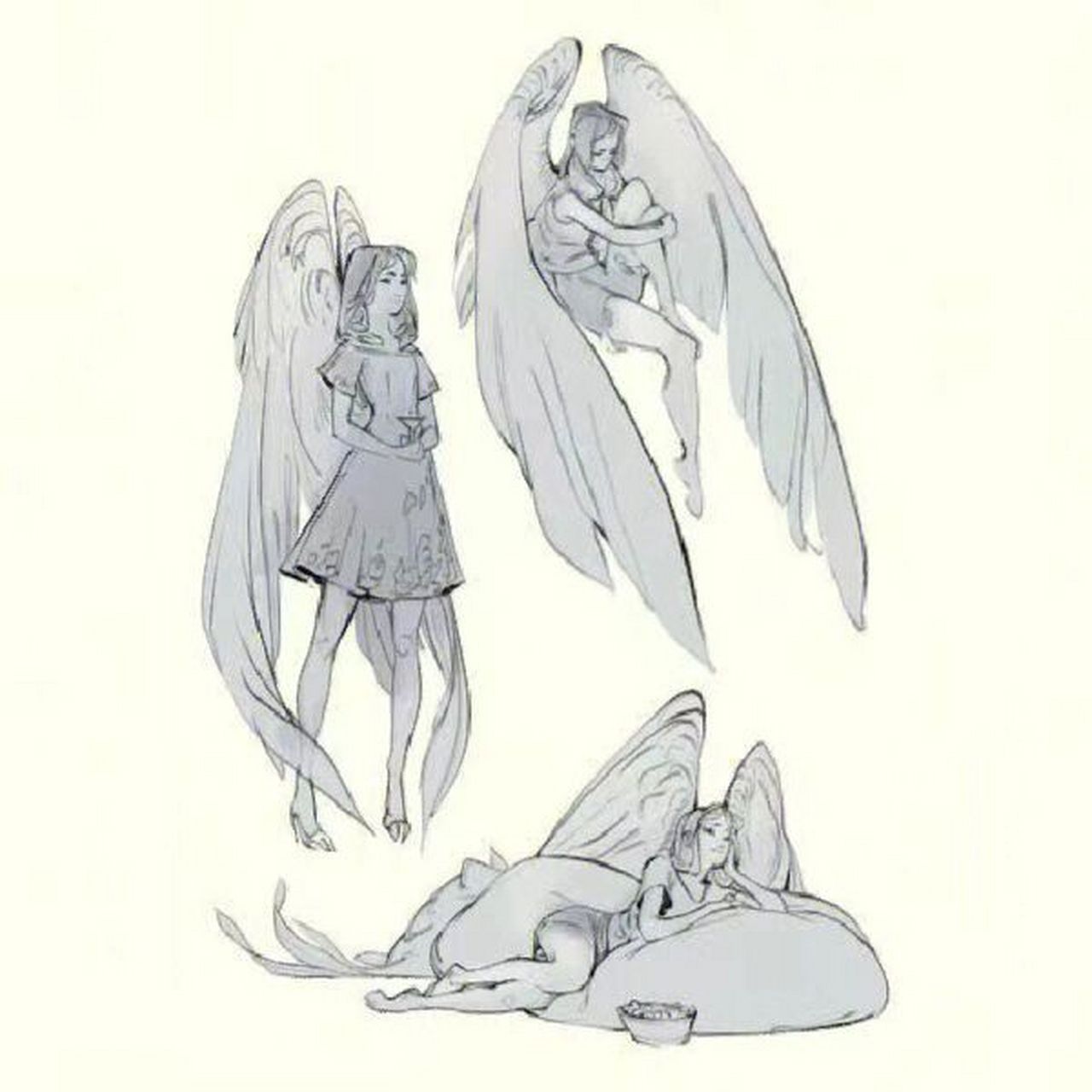 一些小翅膀的画法参考