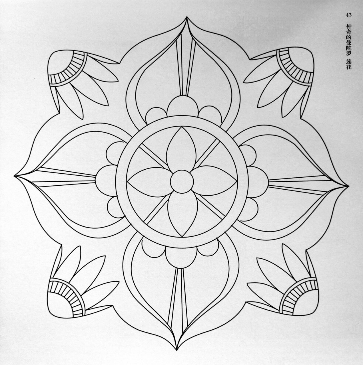 曼陀罗绘画填色线稿笔控图案180款41-45 闲来无事练练手吧