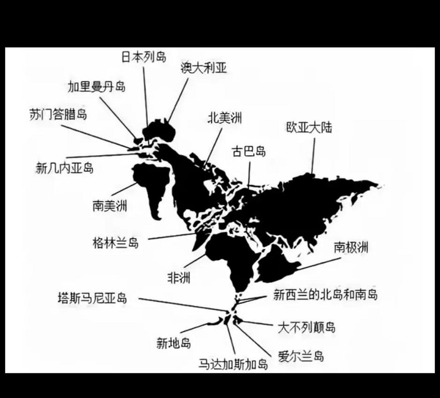 七大洲地图拼合在一起 像什么动物?