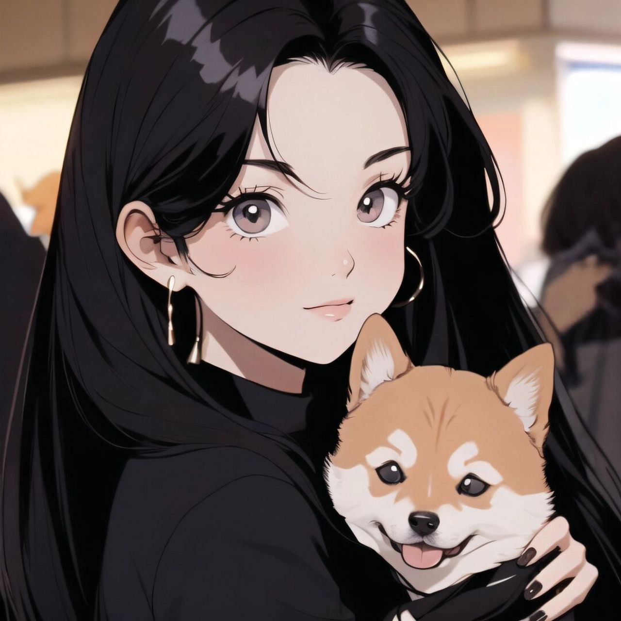 旧漫头像|可爱小柴犬和高冷小姐姐