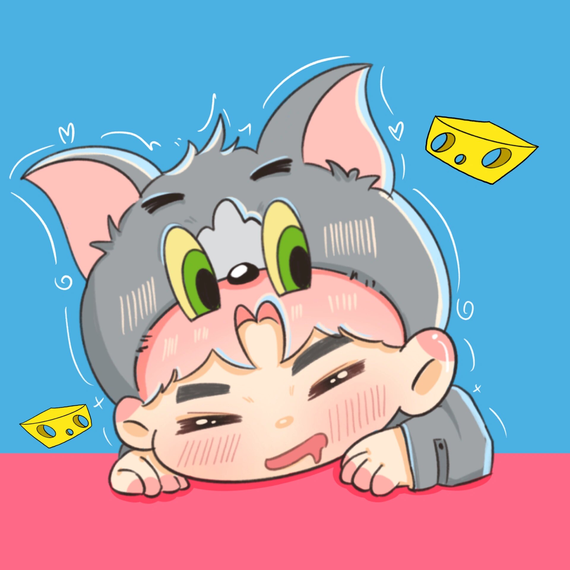 猫和老鼠q版拟人头像分享
