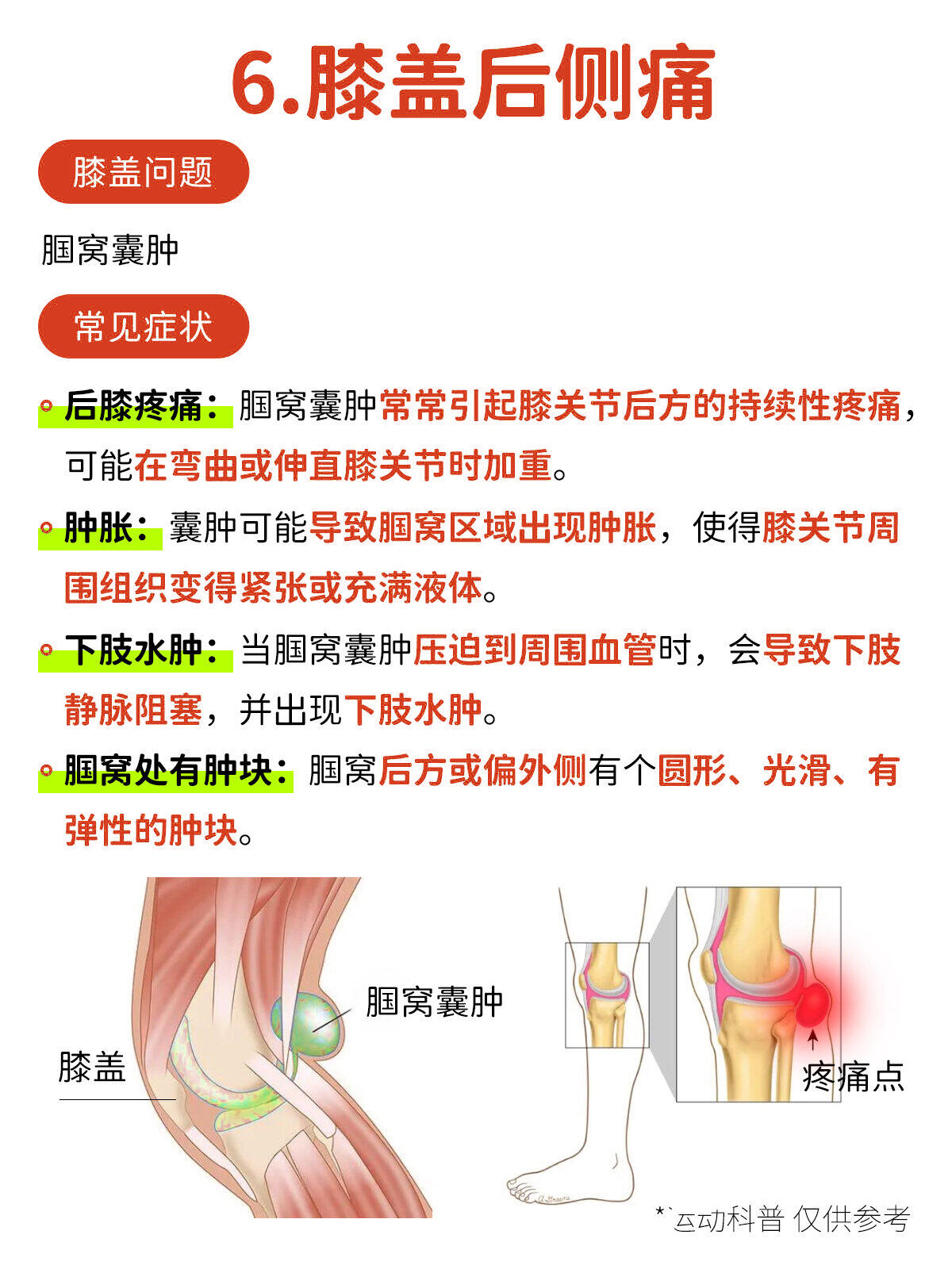 膝盖疼痛对照图图片