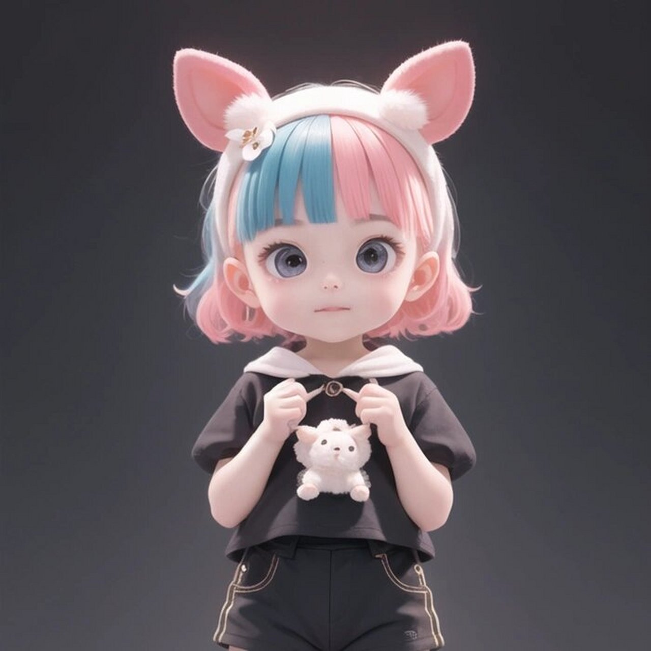 好可爱呢! 粉嘟嘟的女娃娃头像!