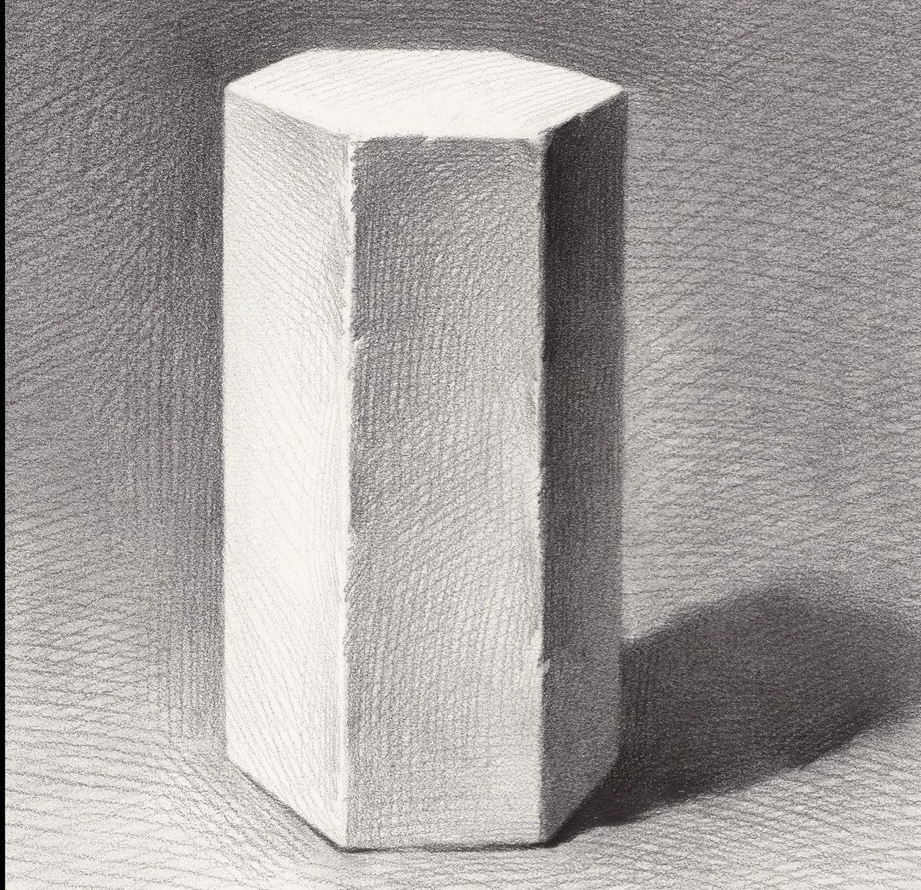 素描儿何体六边形详细步骤它来啦 收藏练起来,学素描几何体基础知识很