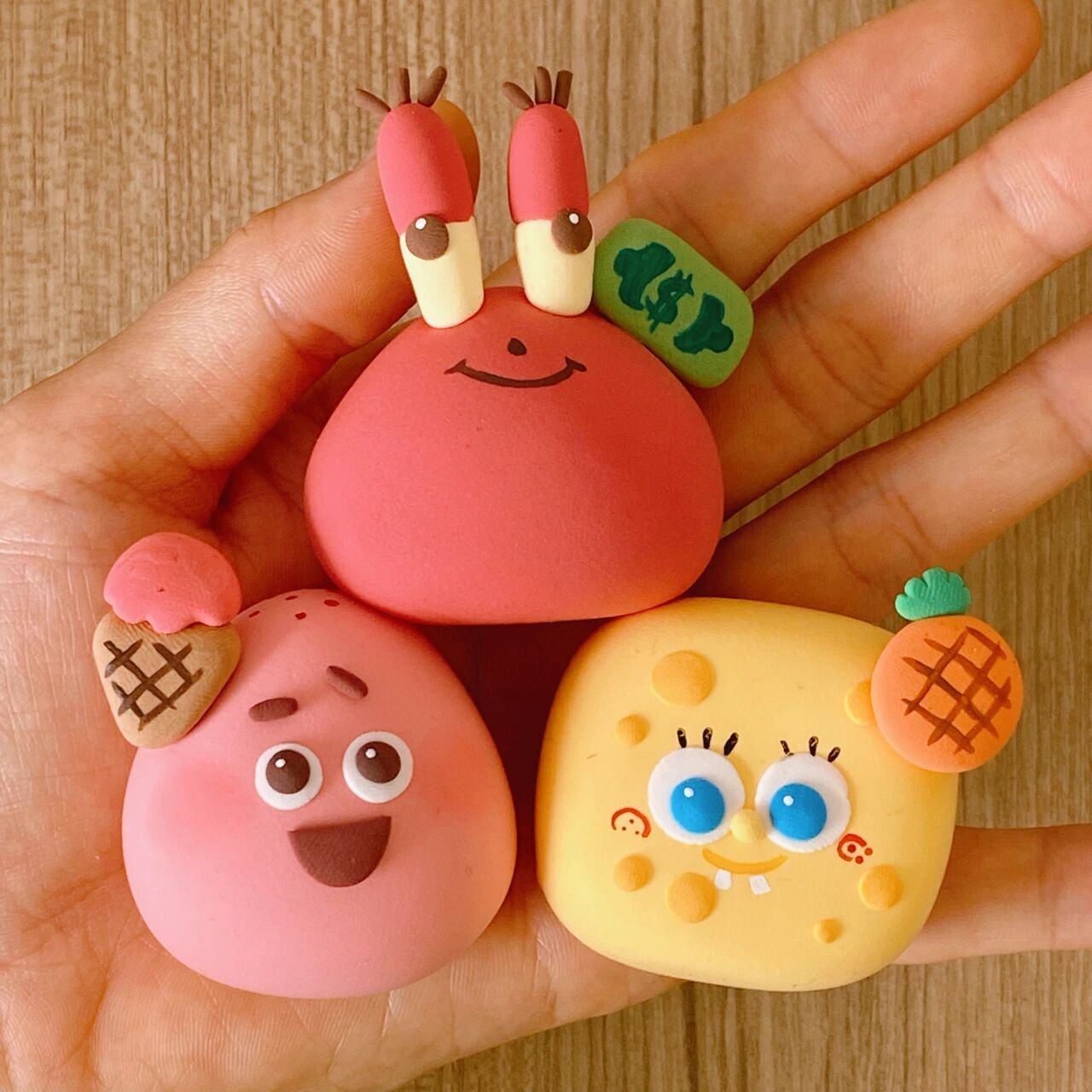 超轻粘土78海绵宝宝最最最最最最软萌可爱啦!