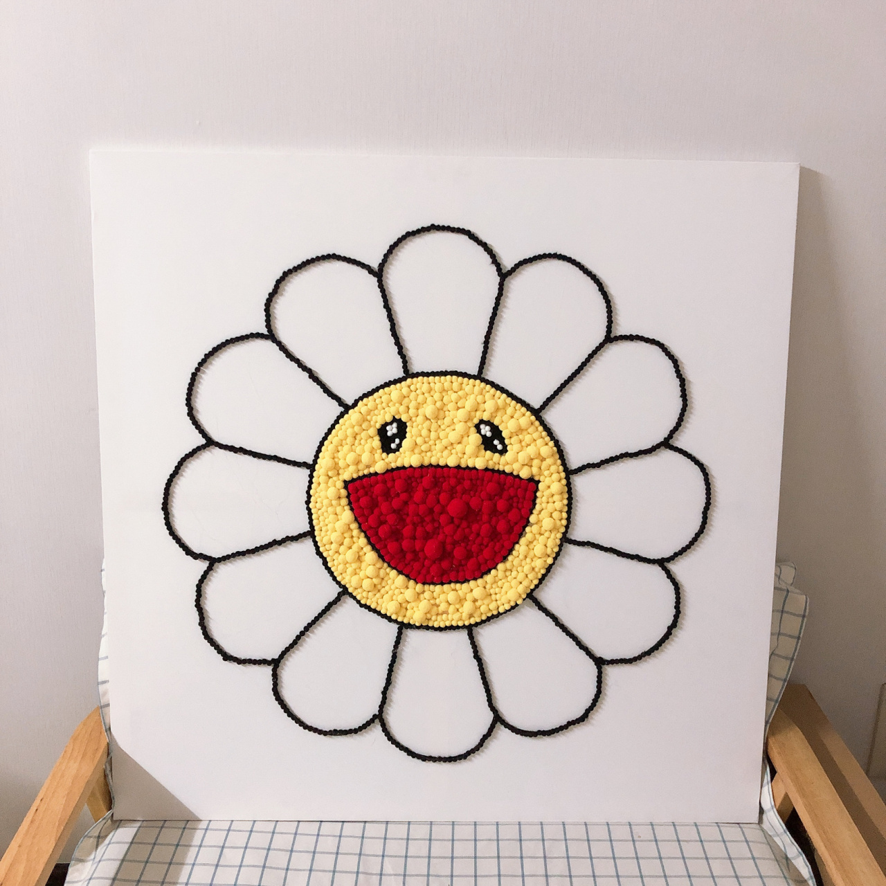 新年diy村上隆毛绒球画太阳花98|请接收一下 太阳花98的寓意:爱慕