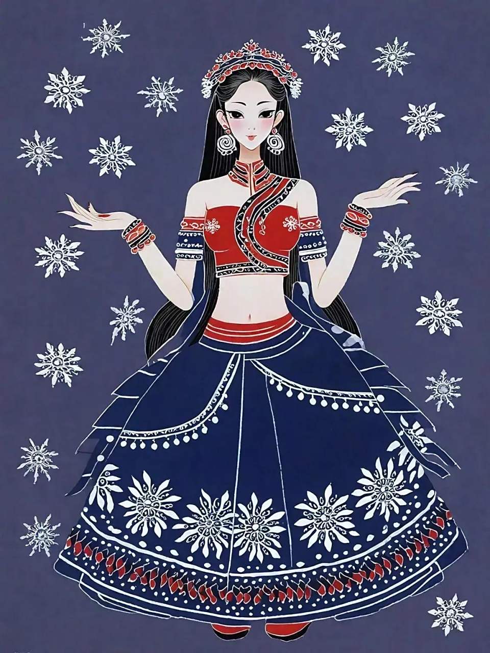 异域风情美女手绘插画 爆料