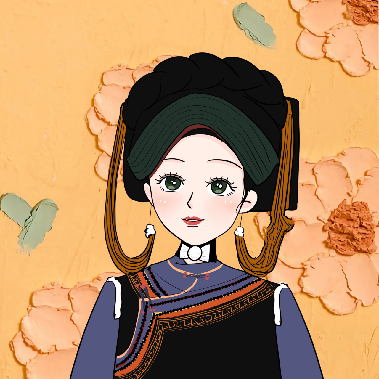 可爱的彝族小姑娘手绘头像 你要按你想的去生活,否则你终有一天会按你