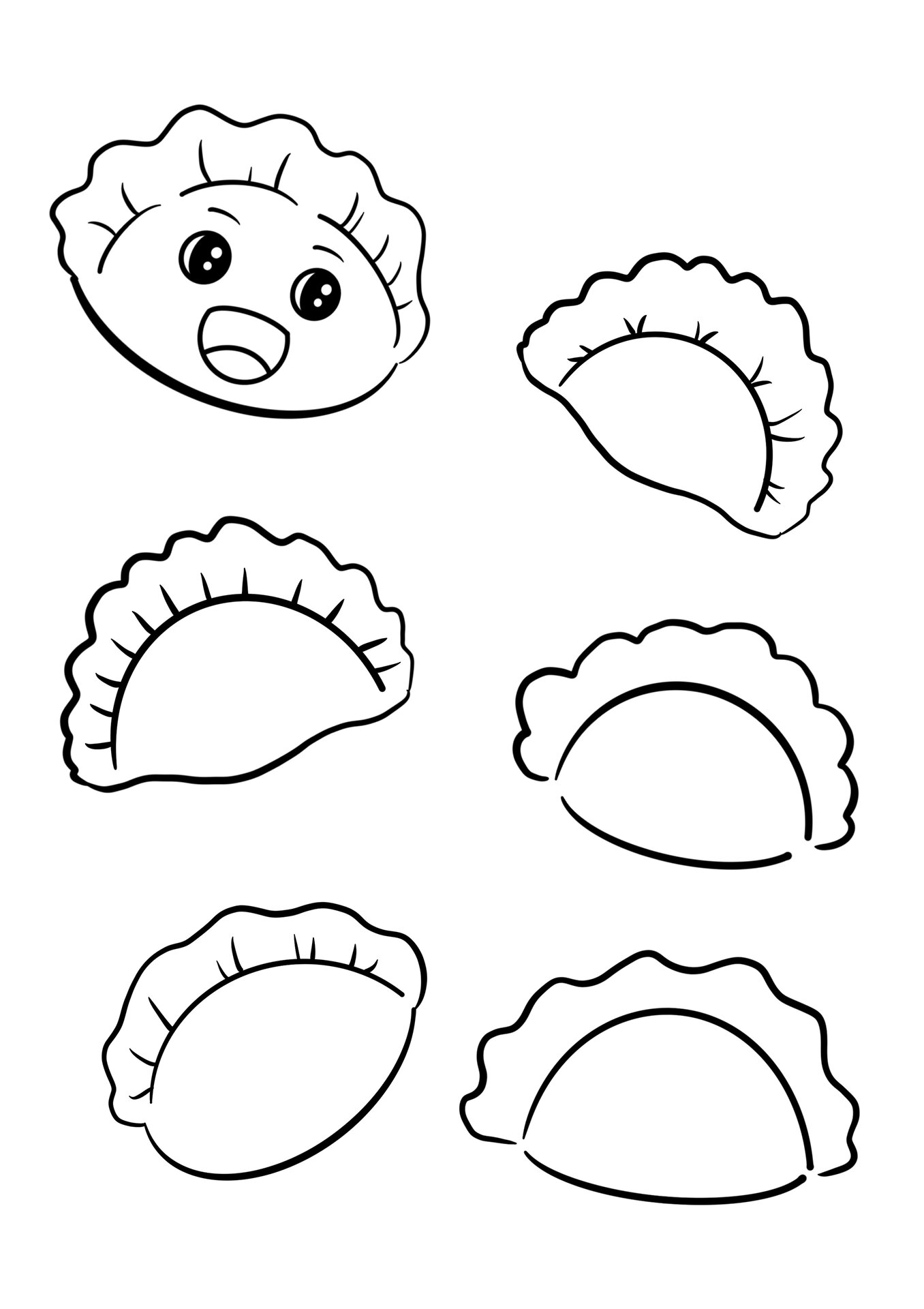 儿童水饺绘画图片图片