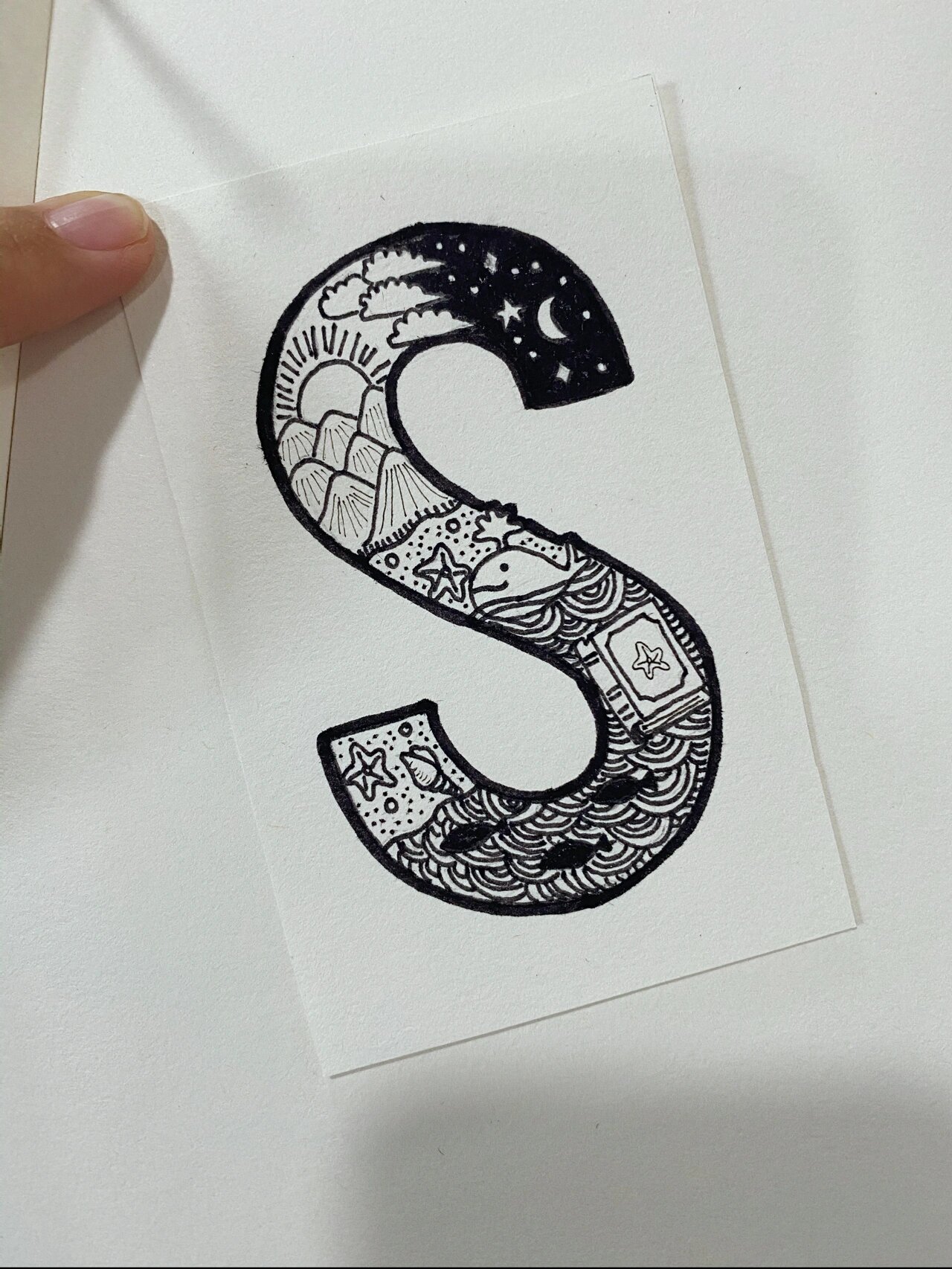 画画练习| 字母s创意画