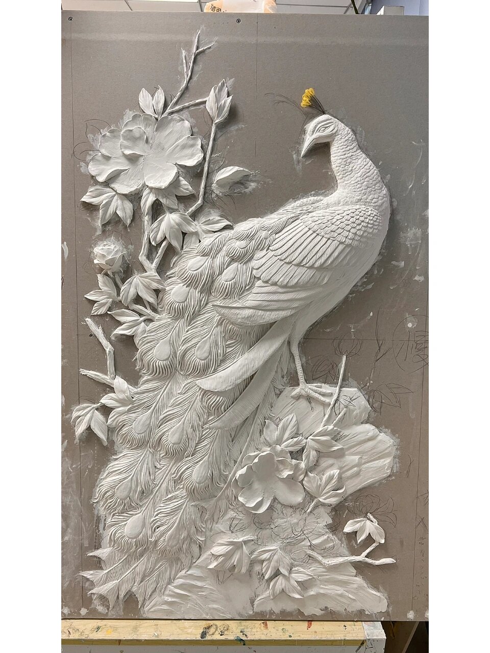 浮雕孔雀作品欣赏