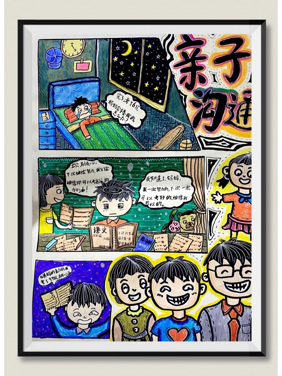 儿童心理漫画一等奖作品 一年级小朋友美术 儿童心理漫画一等奖作品