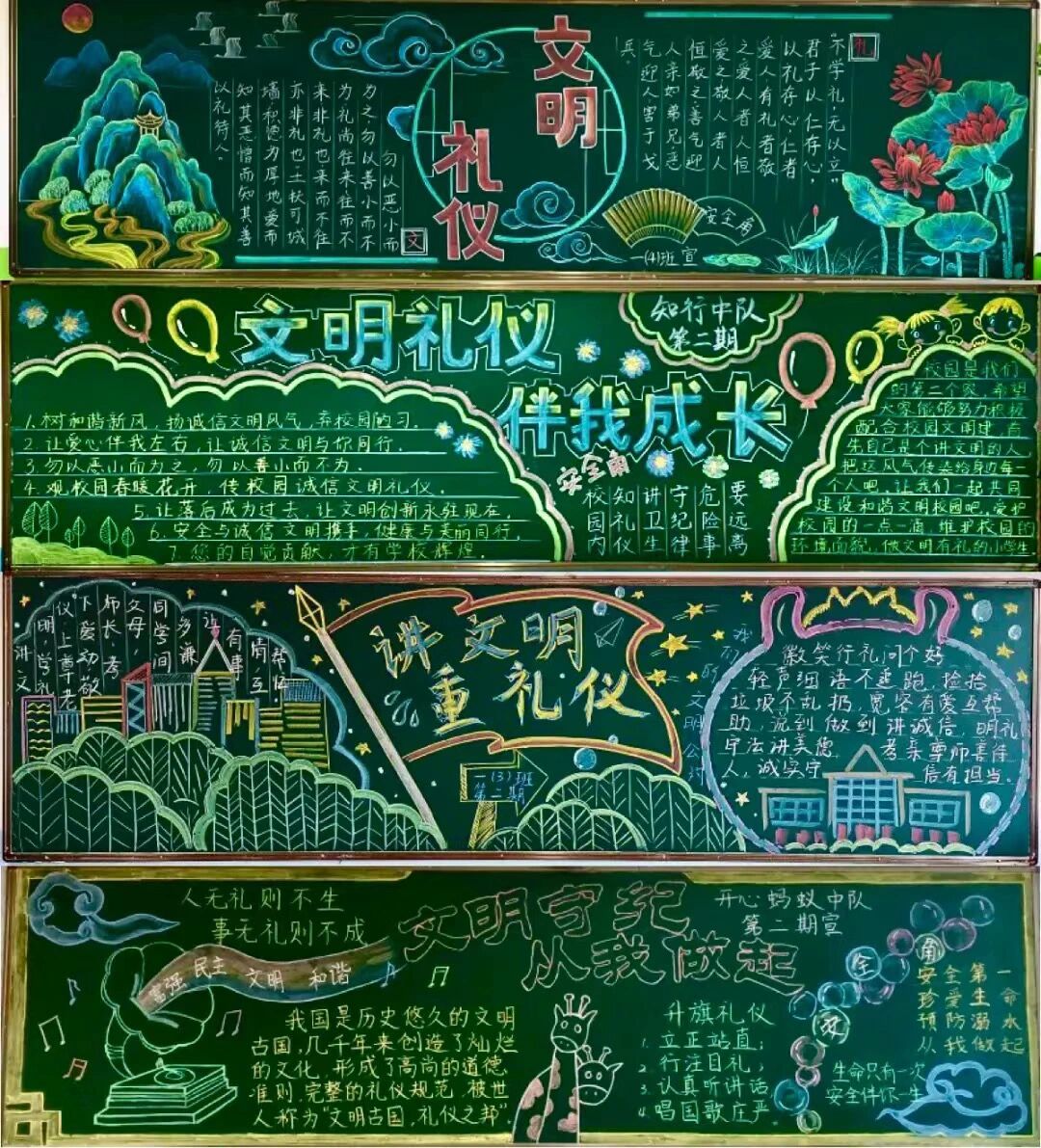 文明礼仪黑板报
