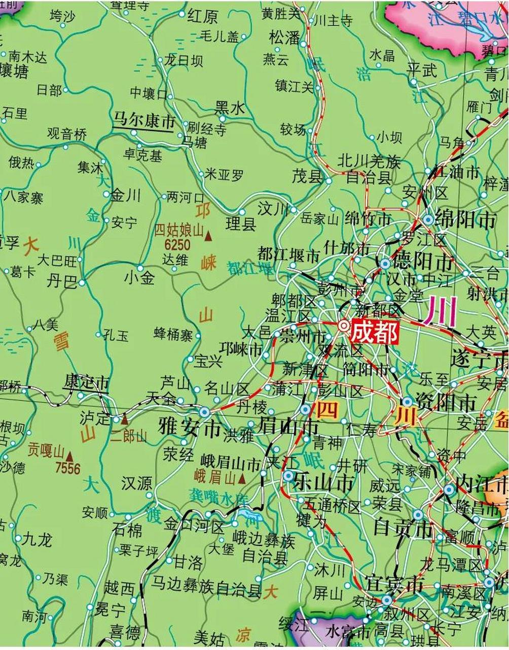 成都至雅安已通高铁,雅安往西在建川藏铁路,这是一条普速铁路,不是