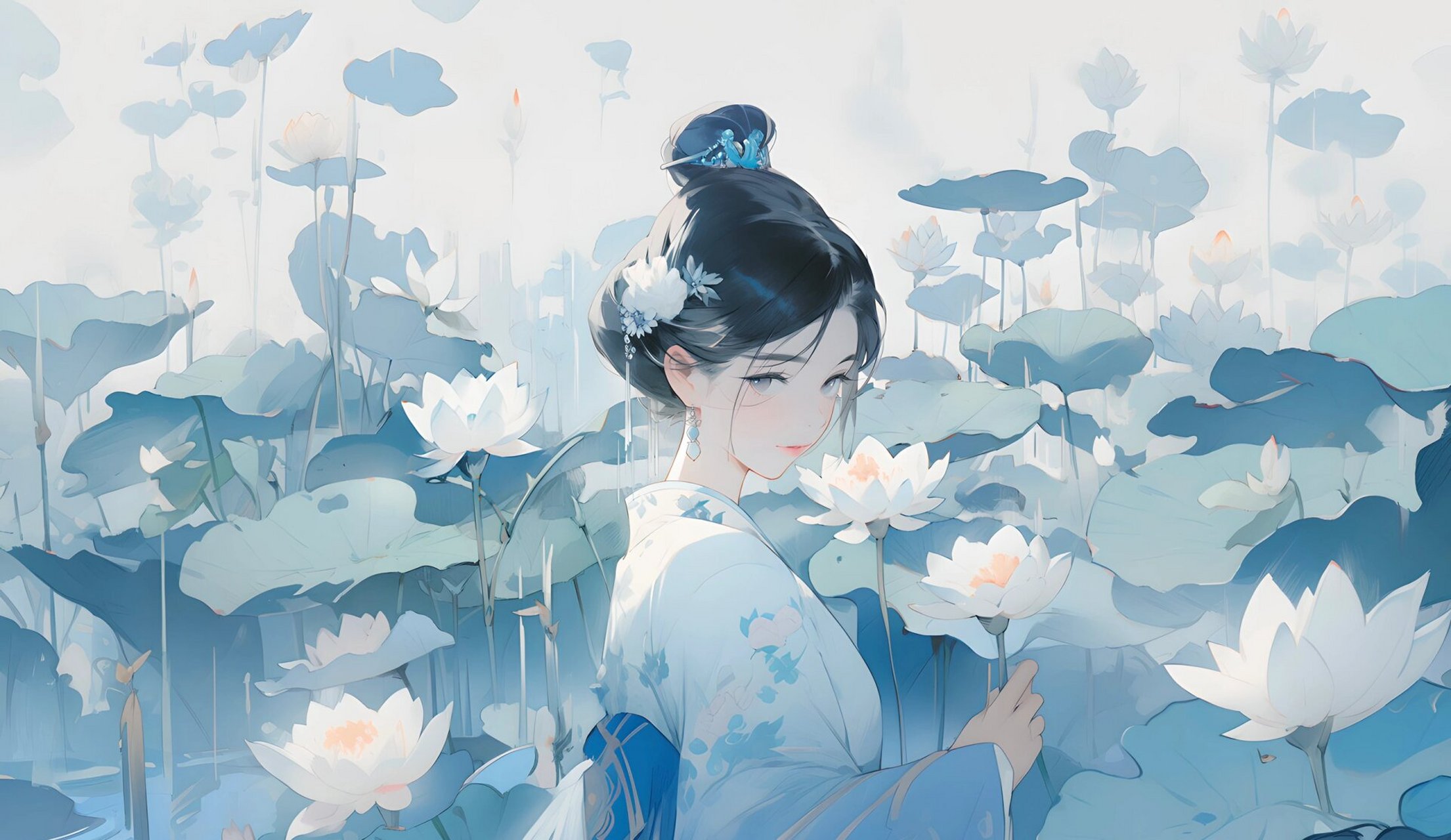 电脑壁纸|如梦令|误入藕花深处 兴尽晚回舟,误入藕花深处.