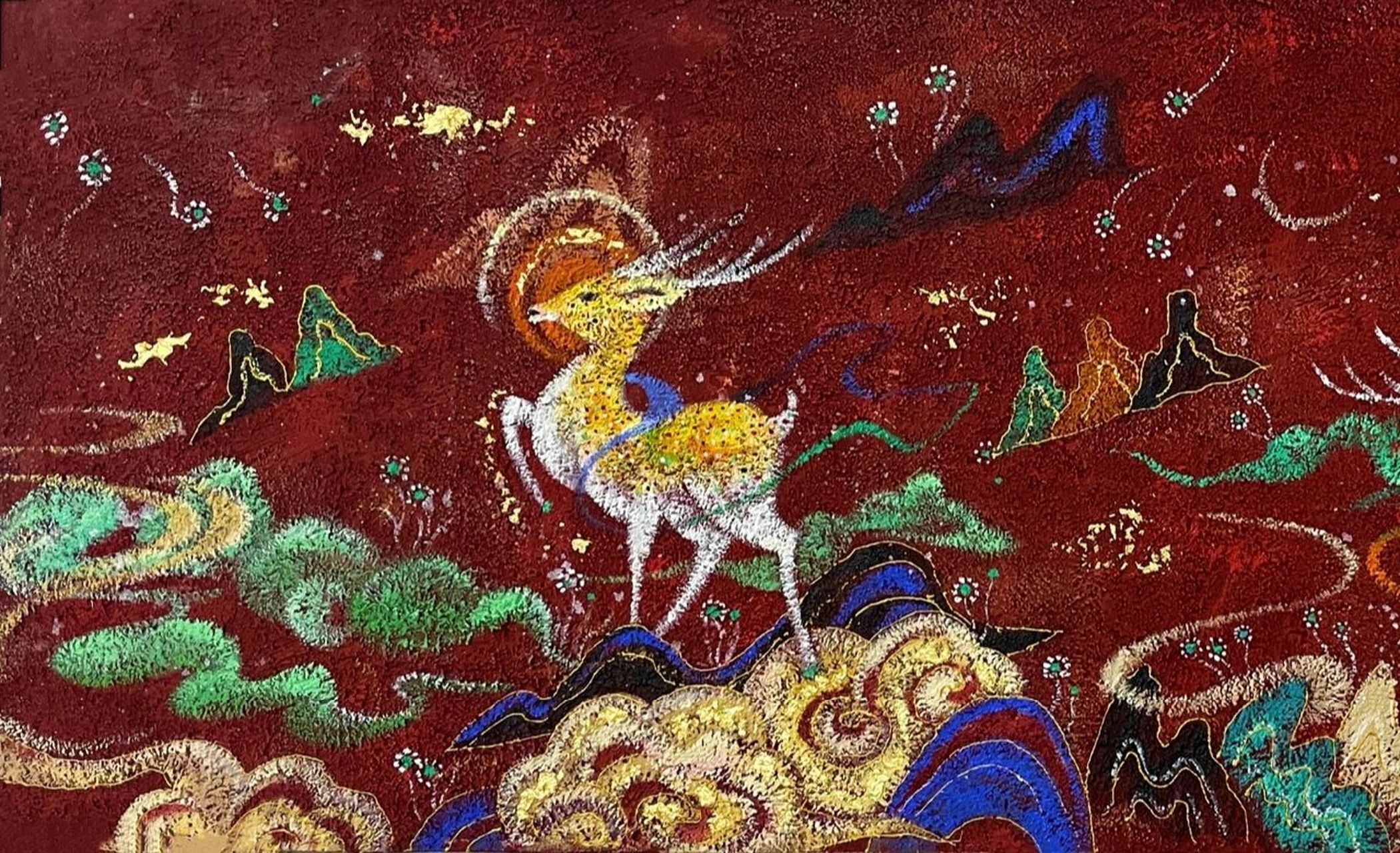 敦煌壁画《九色鹿》    04 年终主题课《遇见敦煌——鹿王本生图》