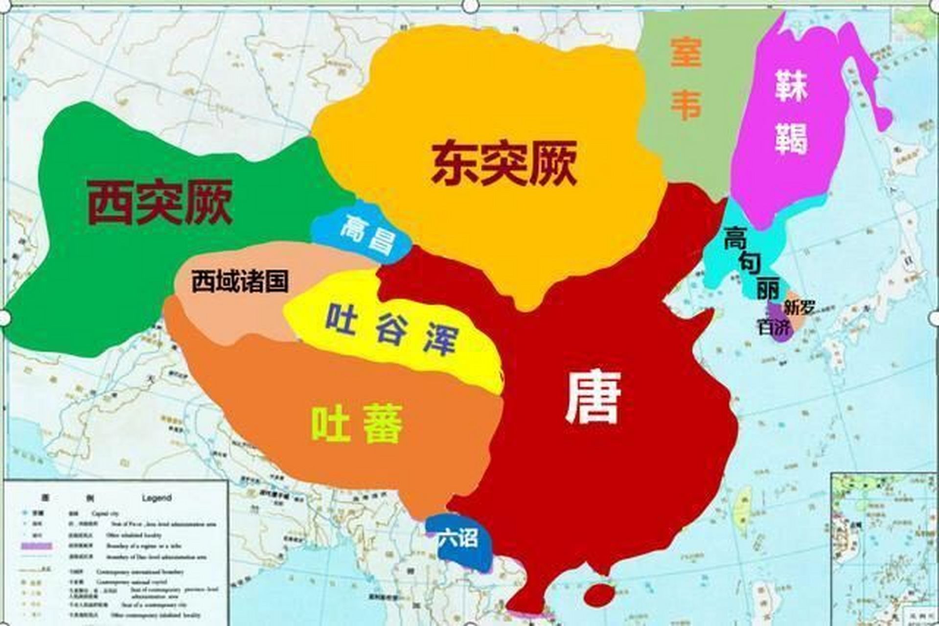 唐朝中期地图图片