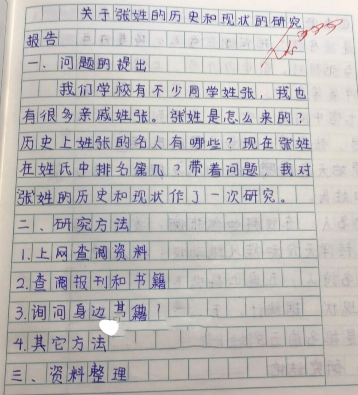 研究报告作文100字图片