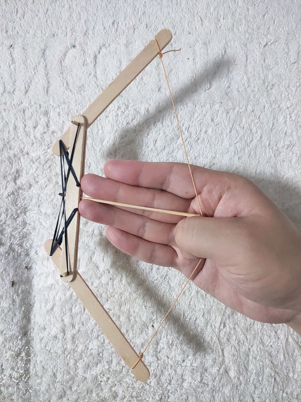 雪糕棒复合弓 非常简单的手工制作 简单到一看就会 不需要教程