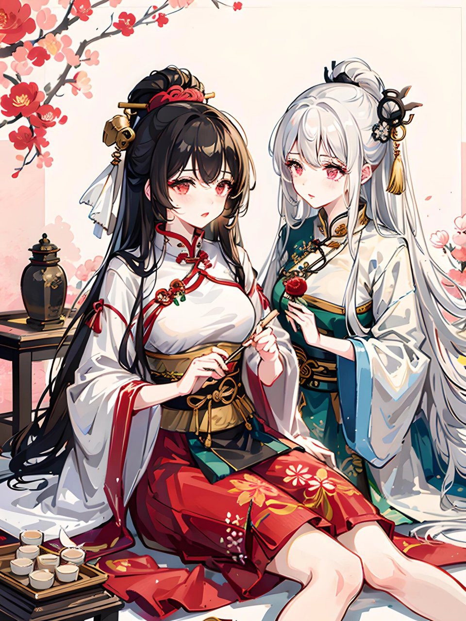 双生子 | 古风头像壁纸插画素材