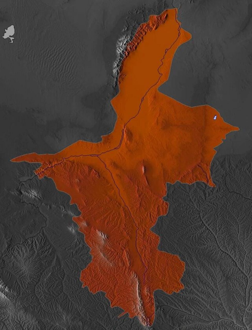 宁夏回族自治区地形图 宁夏回族自治区海拔1100-1200米,地势从西南向