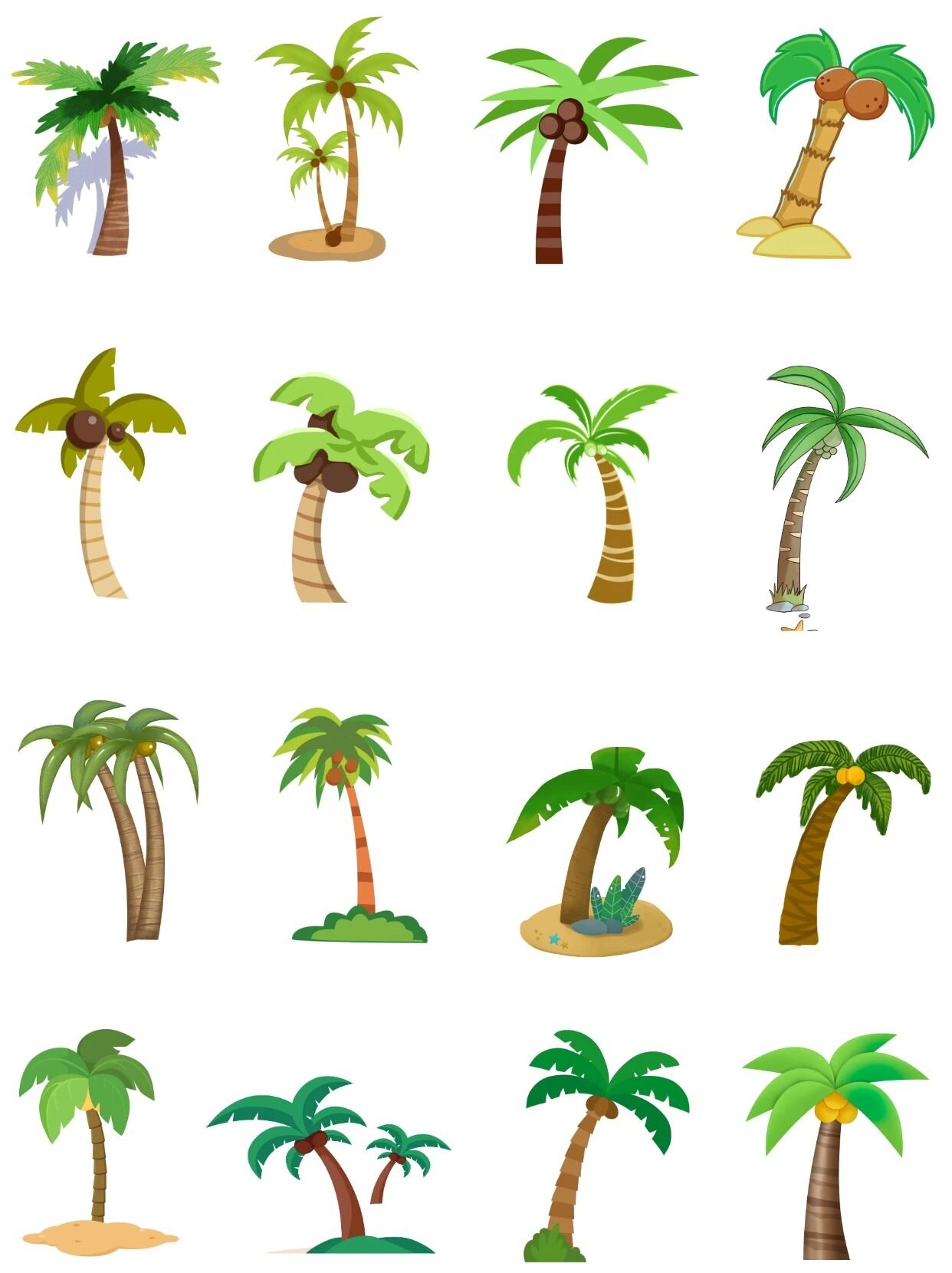 美丽的椰子树免抠素材🌴🌴