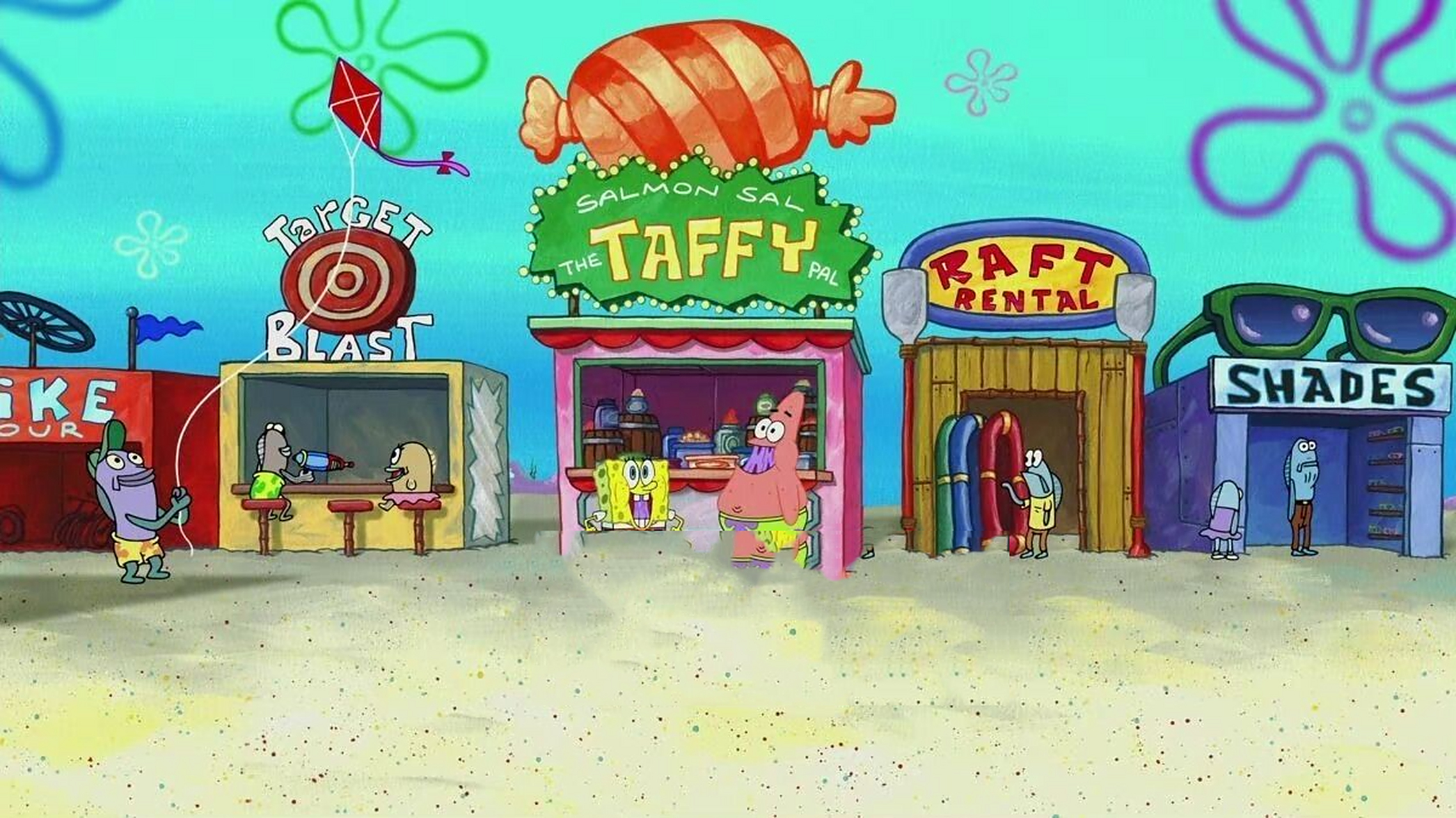 海绵宝宝中那些可爱的小房子 都来讨论一下看着像卖什么的吧 图三看着