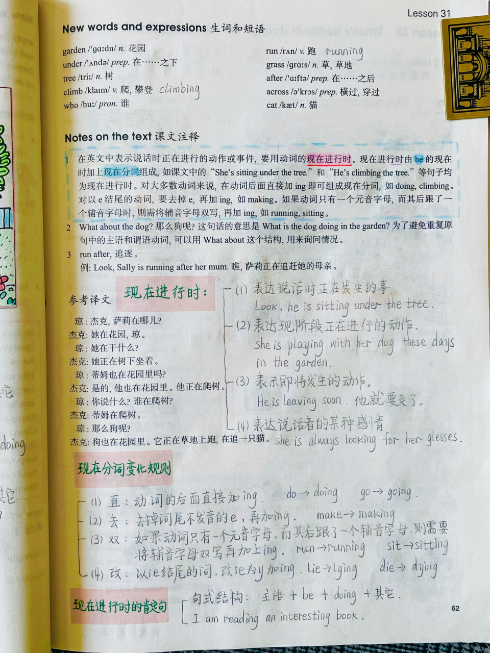 新概念英语1 :第31课 97 语法学习笔记