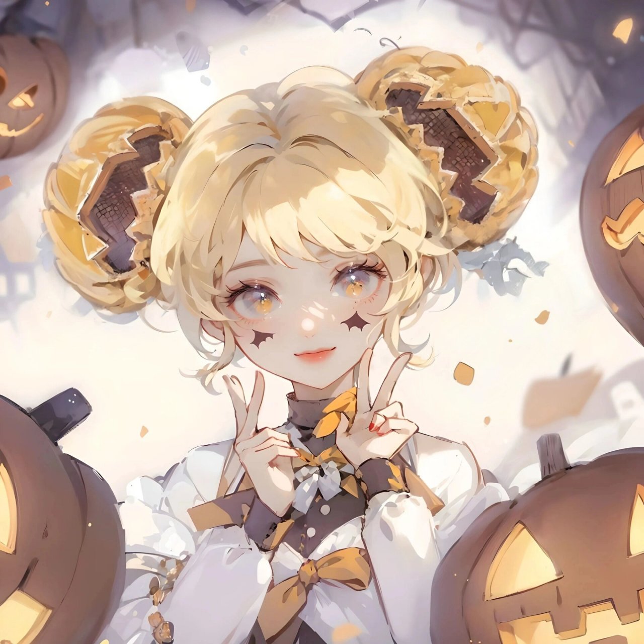 万圣节9799小乔昭君闺蜜头像头像 trick or treat97不给糖就