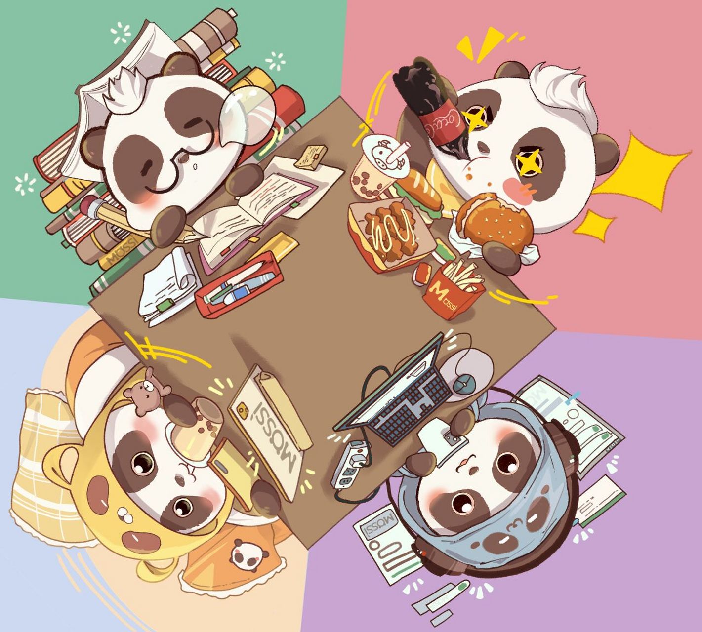 宿管阿姨:我校大学寝室真实图鉴|头像 「莫西熊猫头」四人寝头像来啦!