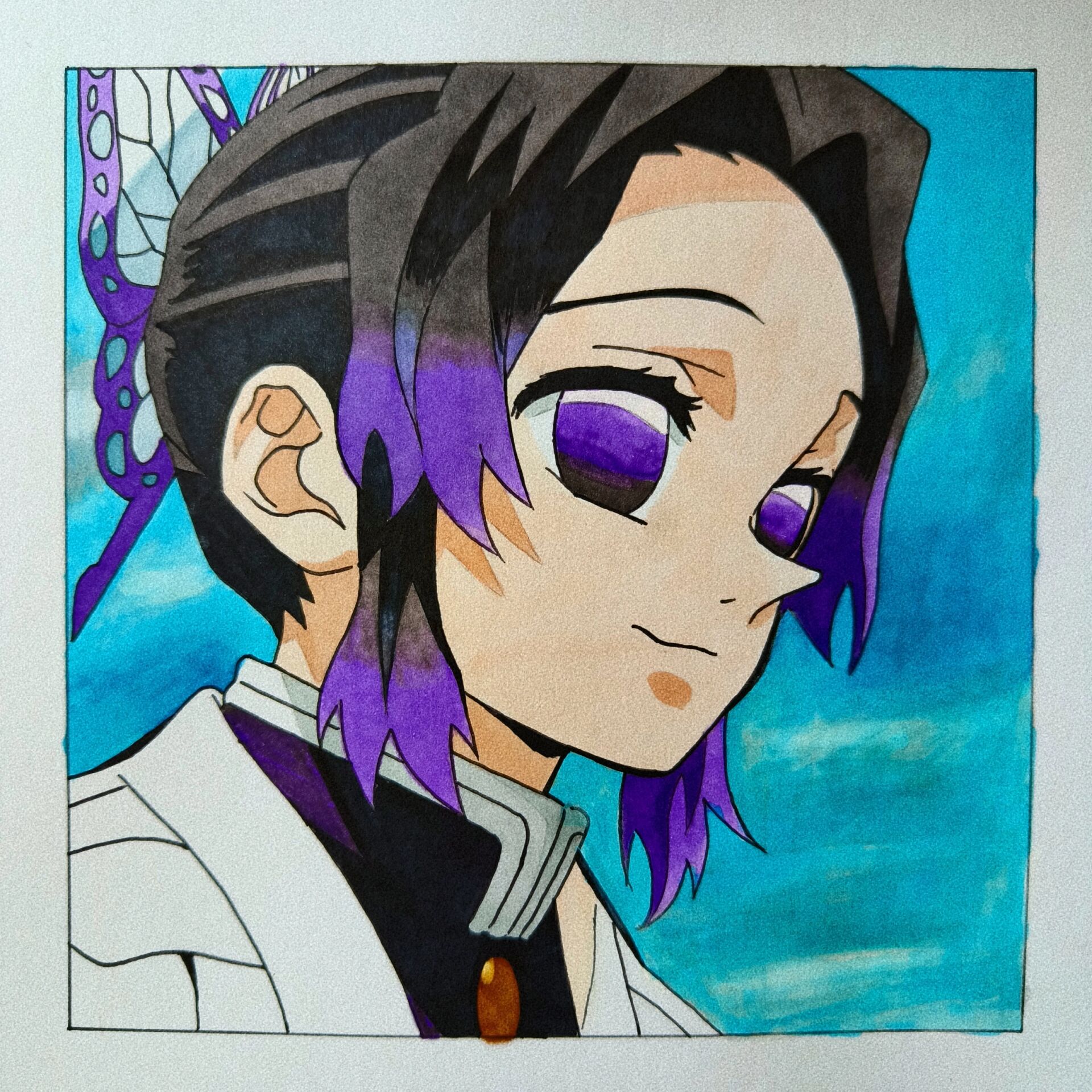 蝴蝶忍绘画过程