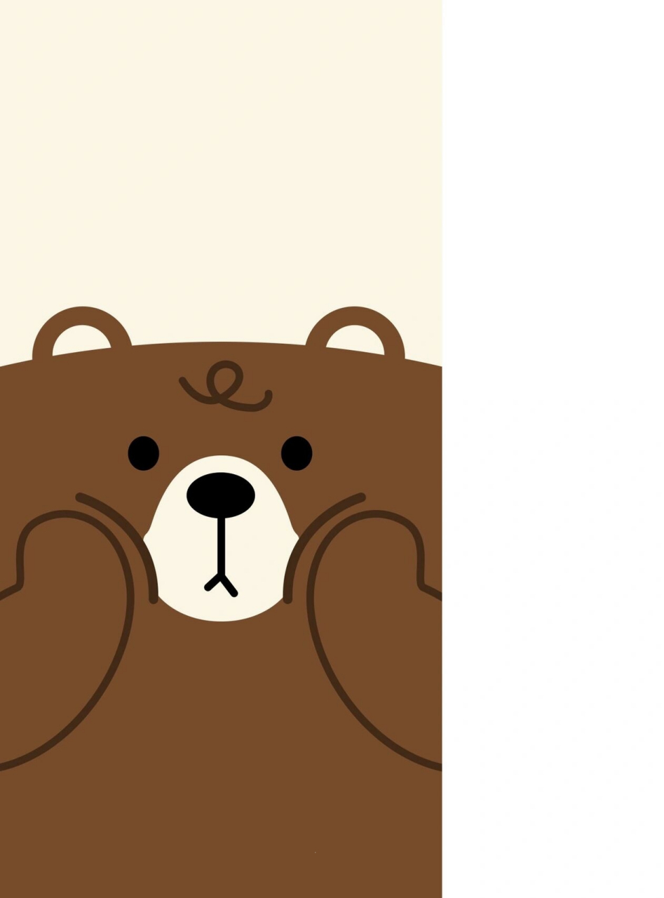 010期|卡通托腮小熊壁纸可爱卡通头像手机壳 今天有点闲,就更新了两组