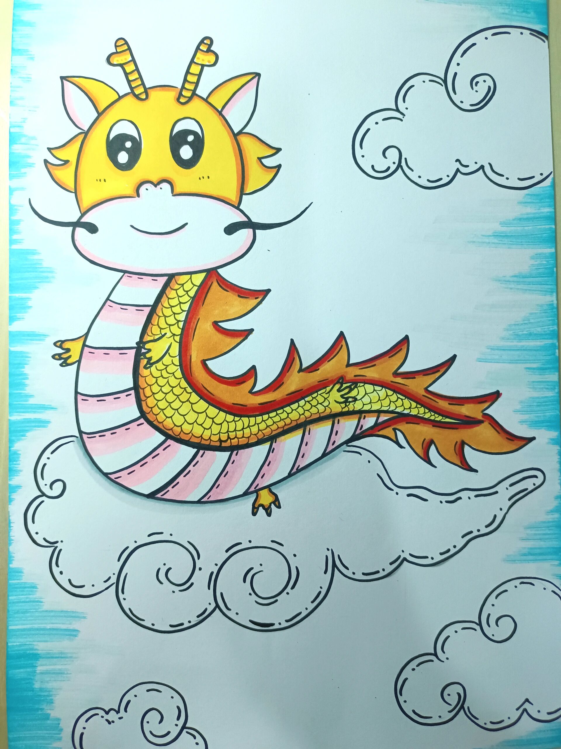 绘画教程2⃣2⃣ | 十二生肖之"龙" 🌟🌟儿童画——十二生肖之