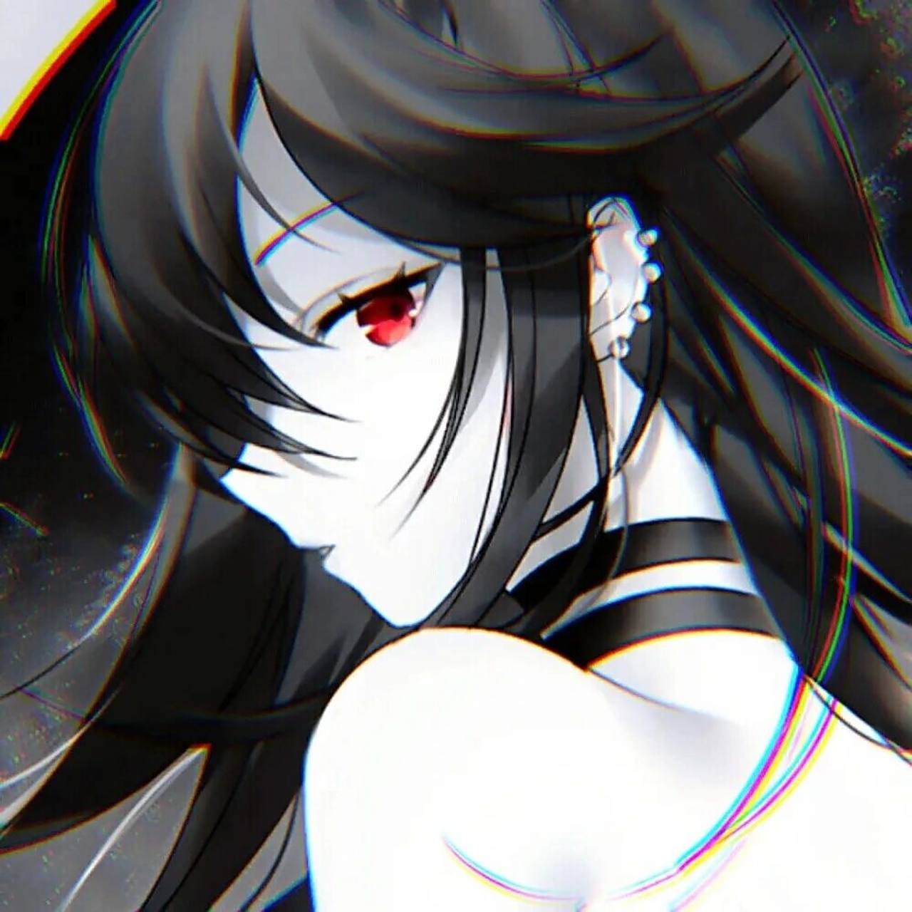 黑白红眼/气质小众/个性冷酷/动漫女生头像