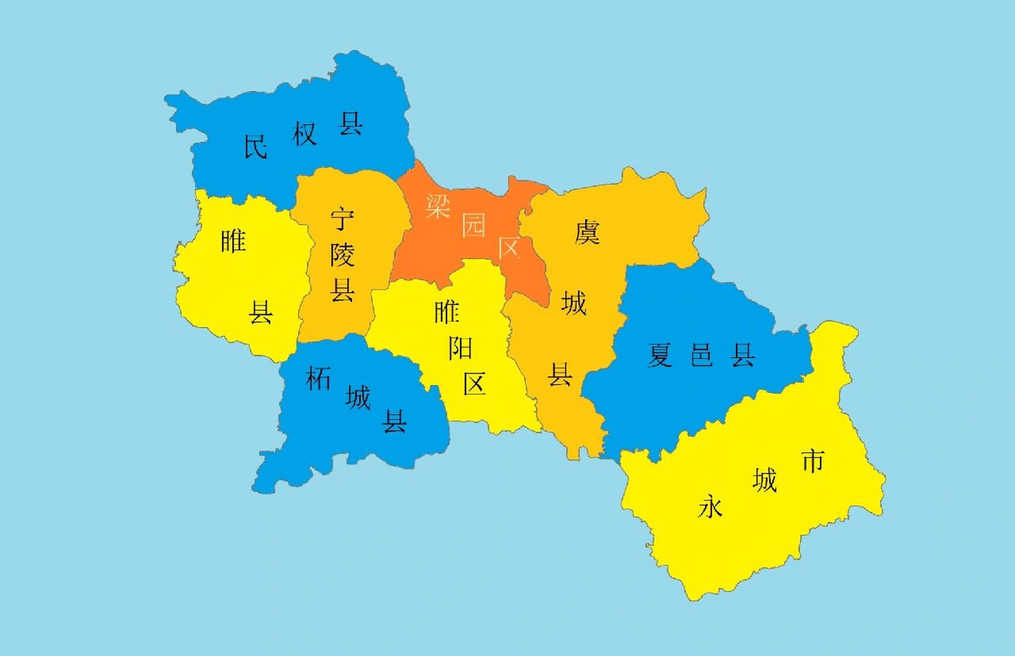梁园区行政区划图图片
