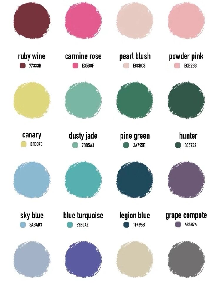 最新多版本1⃣2⃣柔夏型色卡大全💙💜 12组柔夏型人色卡大