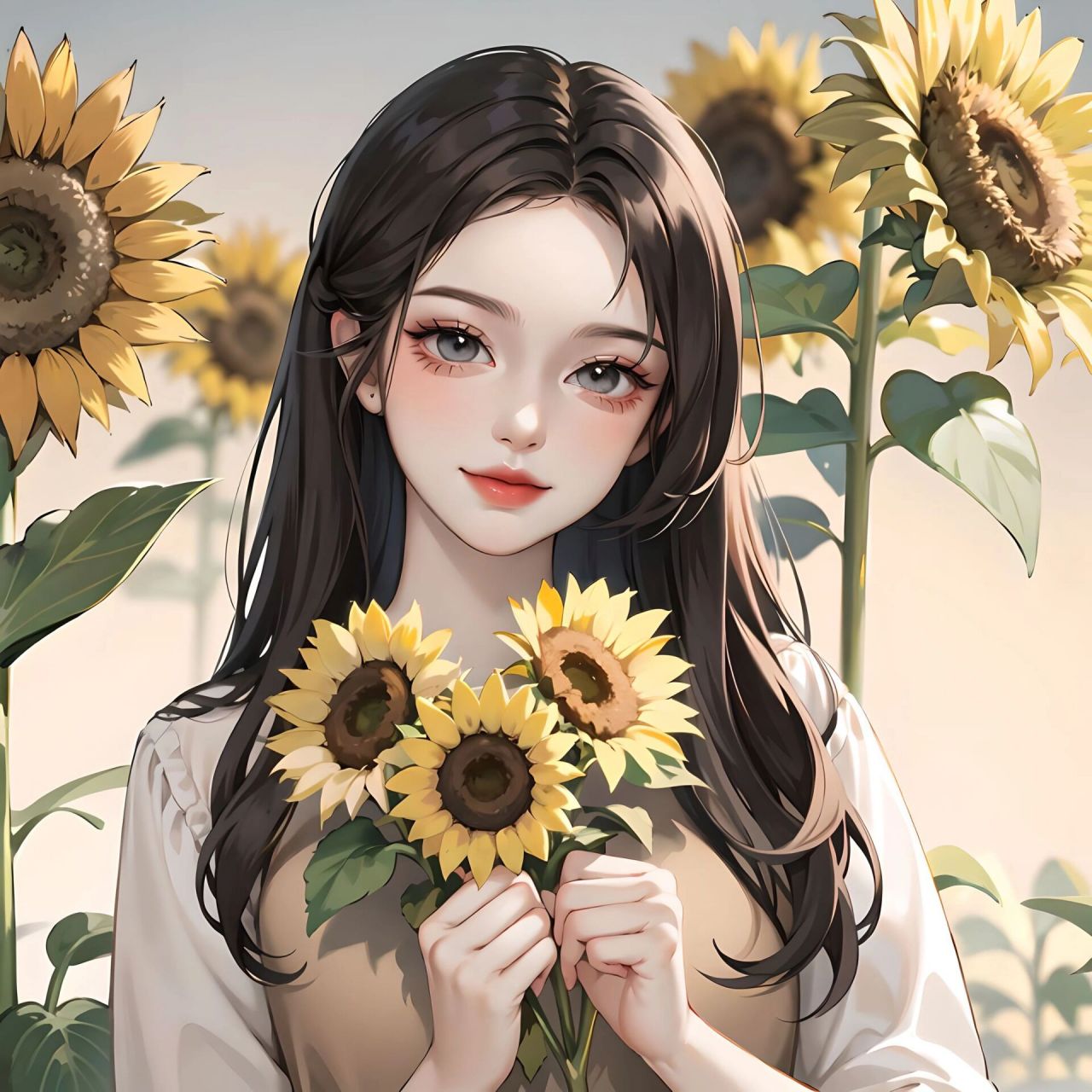 救命|手捧向日葵女孩头像来啦 还有小仙女喜欢什么系列,持续更新