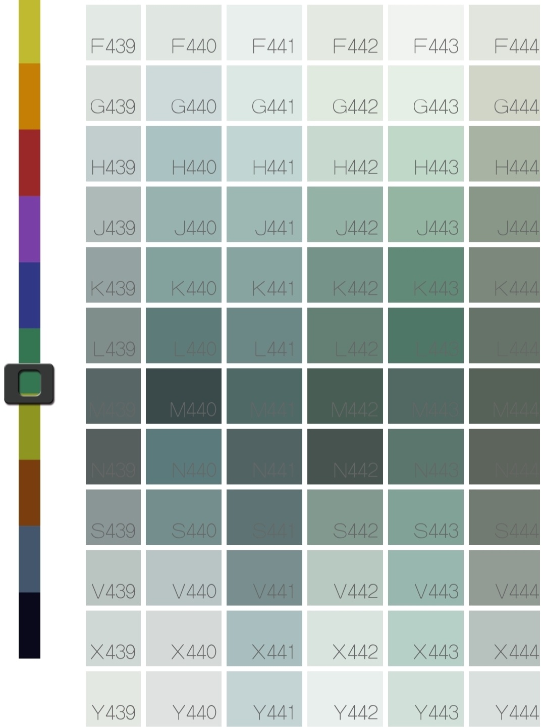芬琳漆冷色系色卡整理(中)